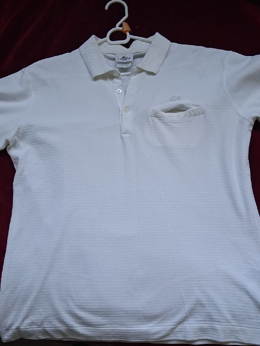 Lacoste Men's Polo Shirt With Chest Pocket Size 6